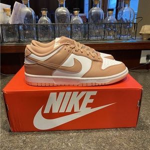 Women’s size 10 rose wisper dunk lows